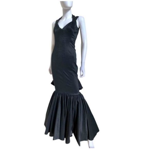 Karen Millen black shimmer mermaid evening gown NWOT, 4 - Picture 1 of 16